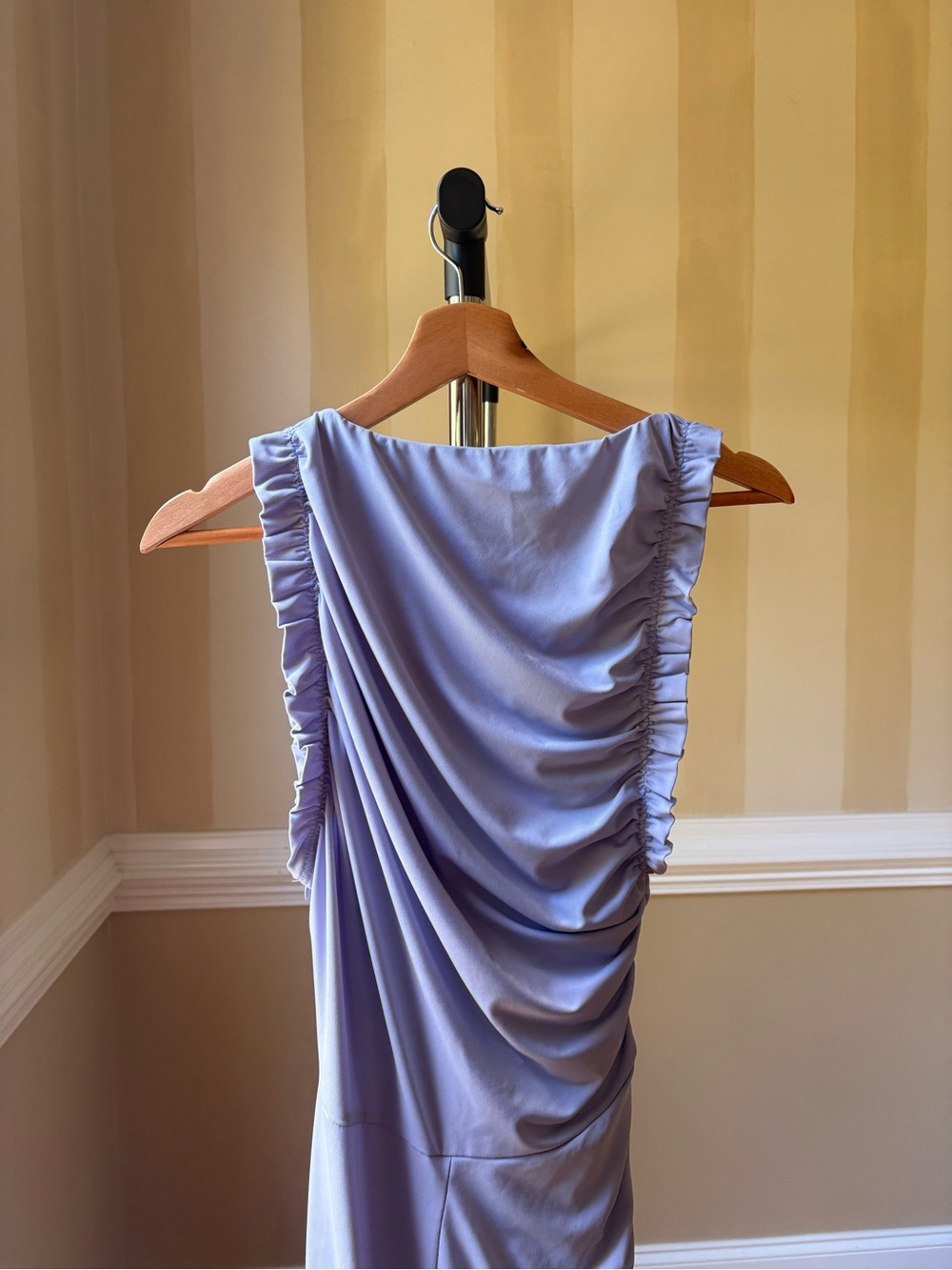 Zara Light Lavender Ruched Maxi Dress - Picture 5 of 7